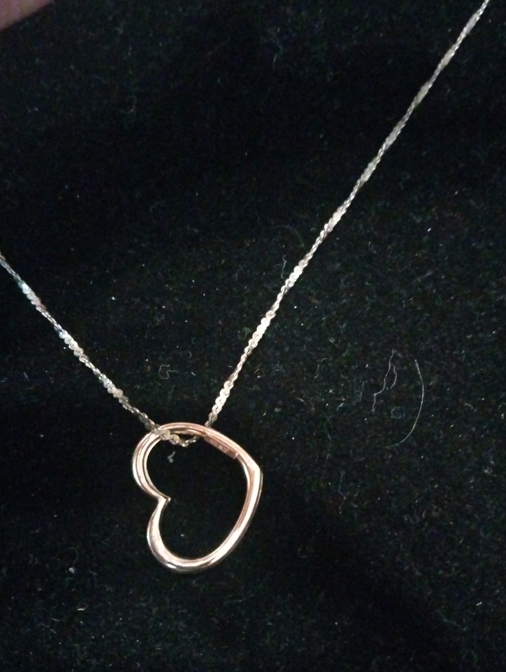 Dainty Elegance In 10k Heart Pendant; Bonus Vermeil Necklace